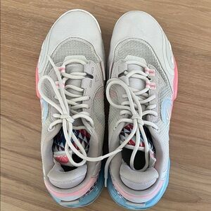 Way of Wade Basketball Shoes in Gray, Pink, and Blue